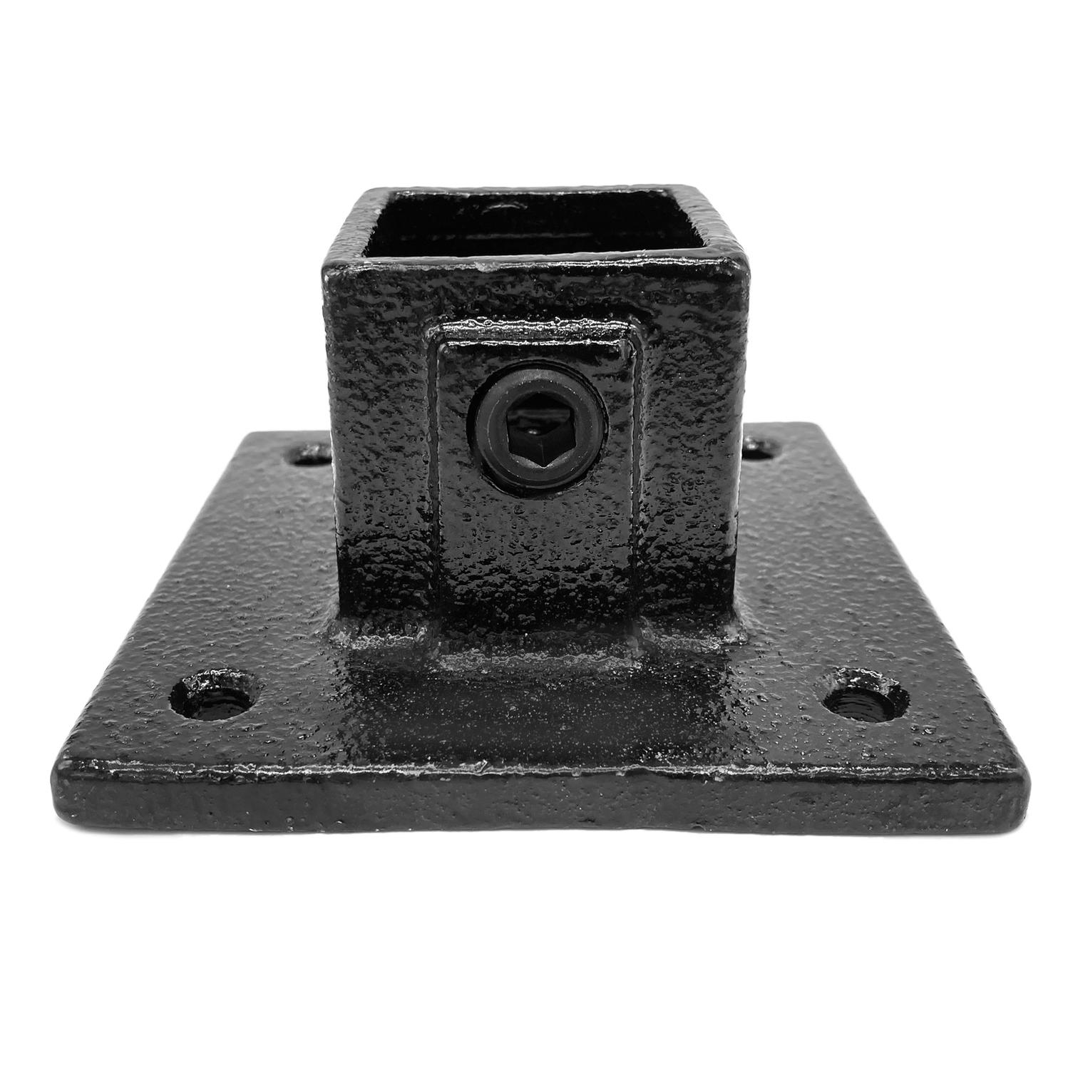 Buiskoppeling Vierkante voetplaat - zwart - vierkant - 40 mm